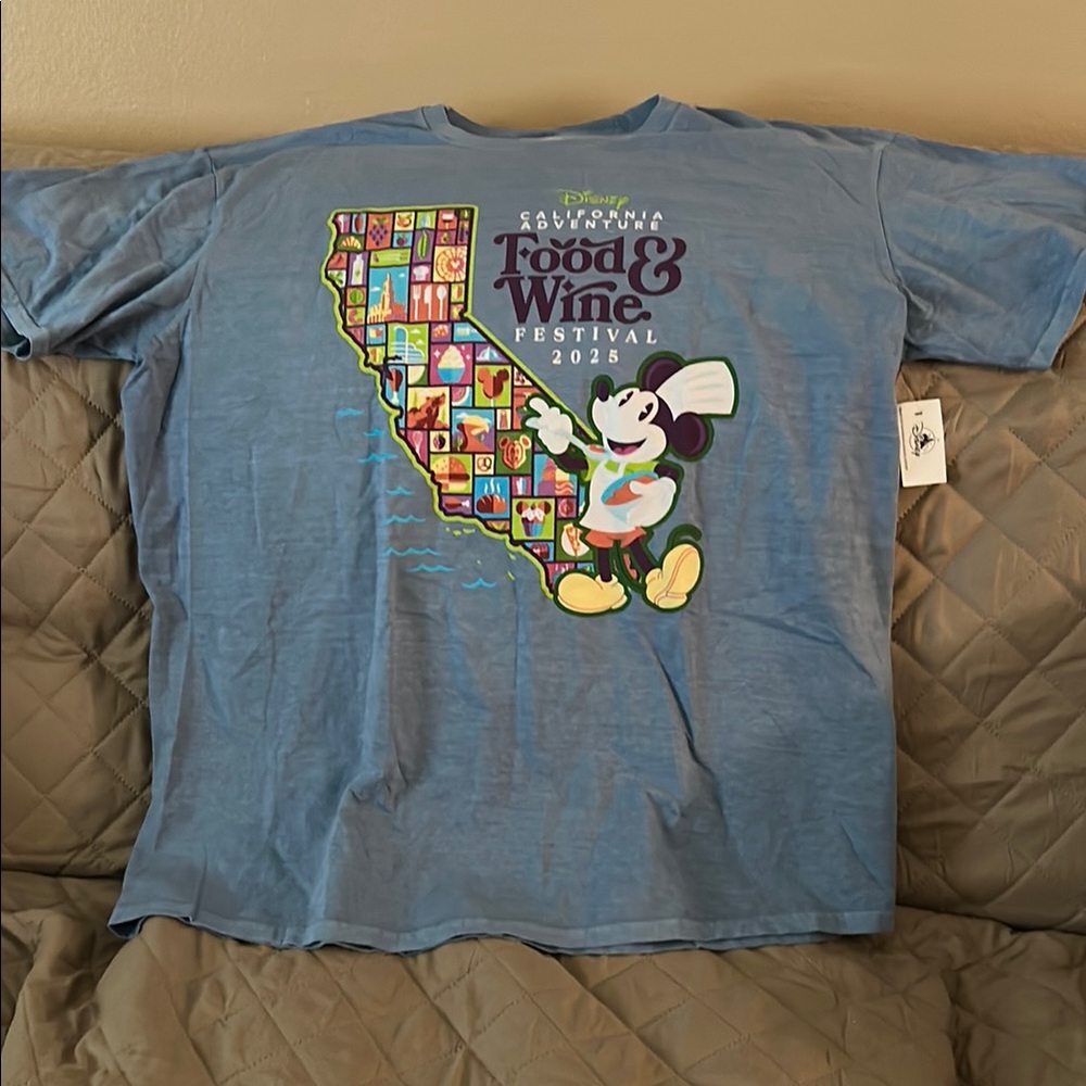 Disney Blue Mickey Mouse Food & Wine Festival Tee